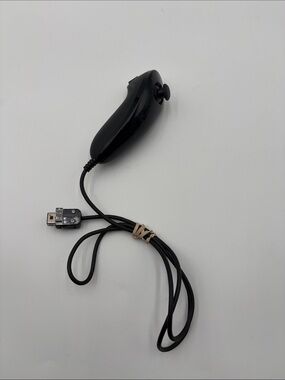 Used OEM BLACK Nunchuck Controller RVL-004 NINTENDO WII / U Official